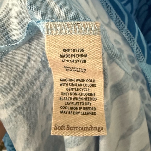 NWT Soft Surroundings Abstract Blue Santiago Dress 3X - Picture 8 of 9